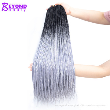 Box Braids Crochet Hair Small Synthetic Hair Extensions Dreadlocks 24 strands/pack Twist Crochet Braids Braiding Hair Long